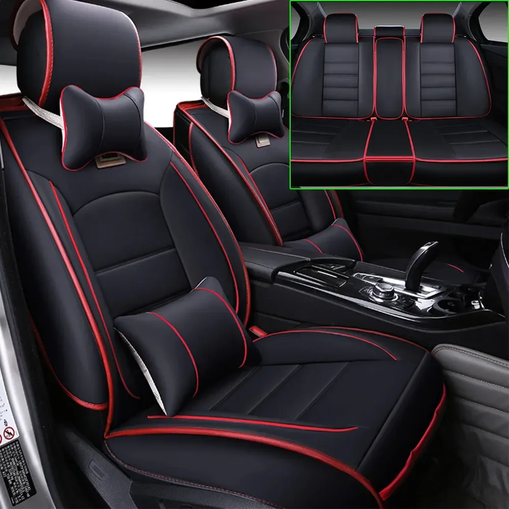 

Universal Full Set Luxury 5 Seats PU Leather Front & Rear Car Seat Cover Cushion
