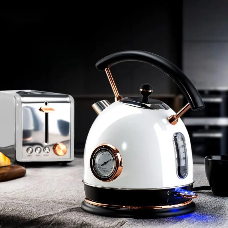Stainless Steel Cordless  Induction Bottom Vintage Dome Tea Pots Water Electric Water Kettle Tea Maker
