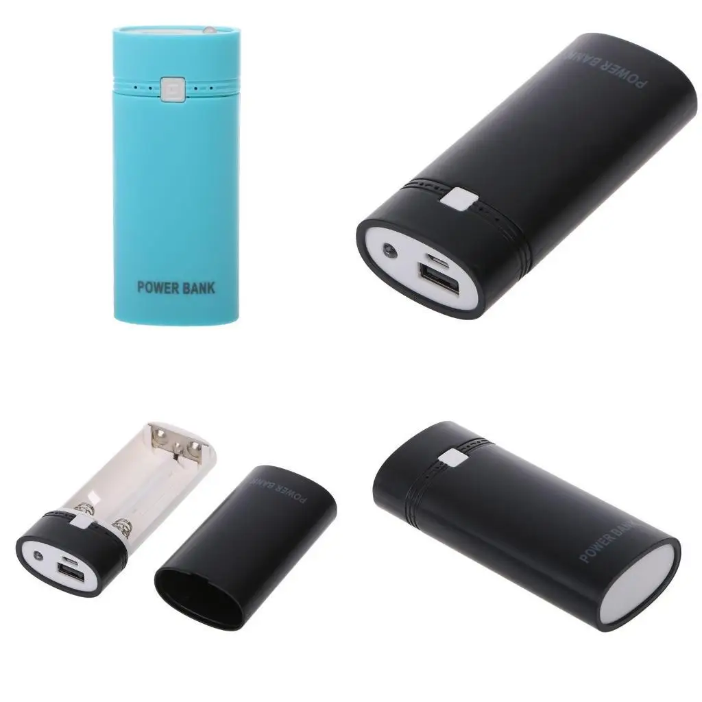DIY 2x18650 Battery Portable 5600mAh Box for Shell with USB for phone for and other for smart phones without