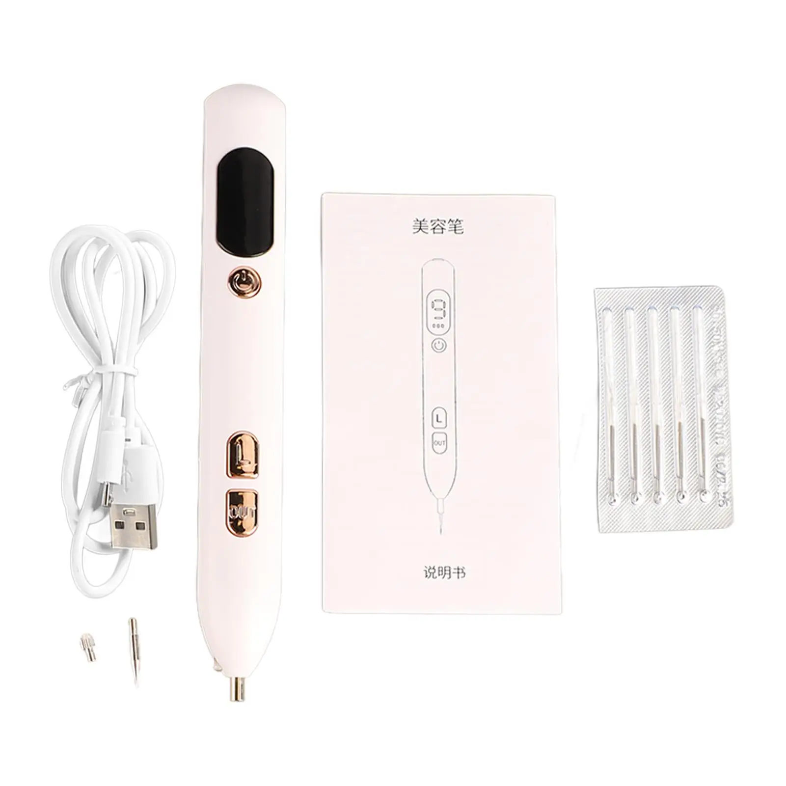 

White Electric Mole Removal Pen - Painless Facial Skin Treatment for home & Salon Use