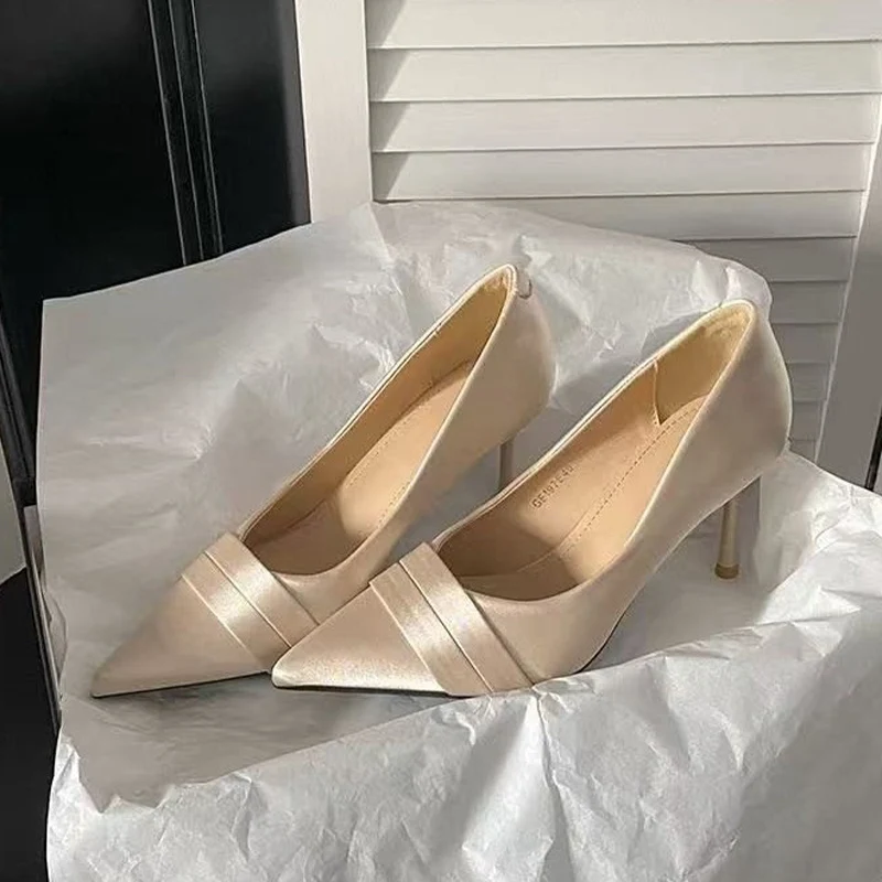

High Heels Pointed Toe Women Shoes Elegant Dress Party Shoes Spring 2026 Luxury Stiletto Shoes Sexy Shallow Pumps Zapatos Mujer