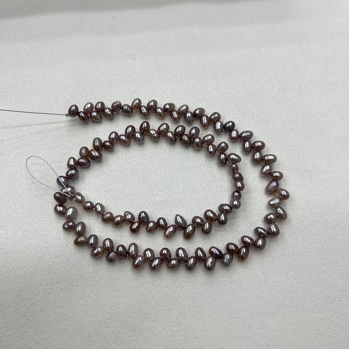 4-5mm Natural Freshwater Pearl Three-hole Wheat-ear Bead Oval Bead for DIY Necklace Bracelet Jewelry Making Factory Wholesale