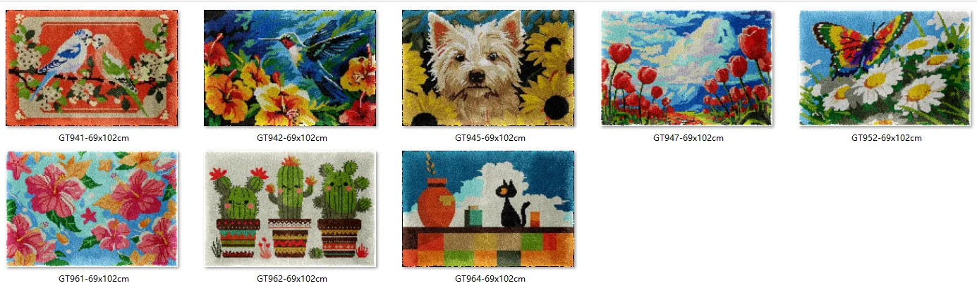 

Bee latch hook kit rug canvas printing ZD694 handwerken knooppakket diy carpet embroidery 69-102CM Dogs