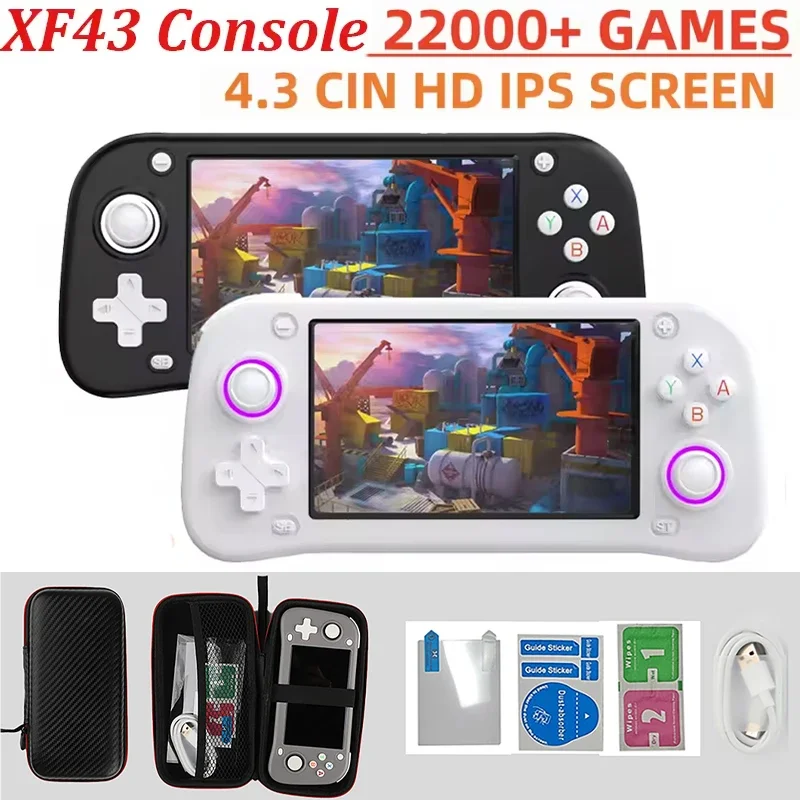 

Open Source XF43 Retro Handheld Game Console Linux System Gaming Video Players Console Portable Pocket Device up to 22000+ Games