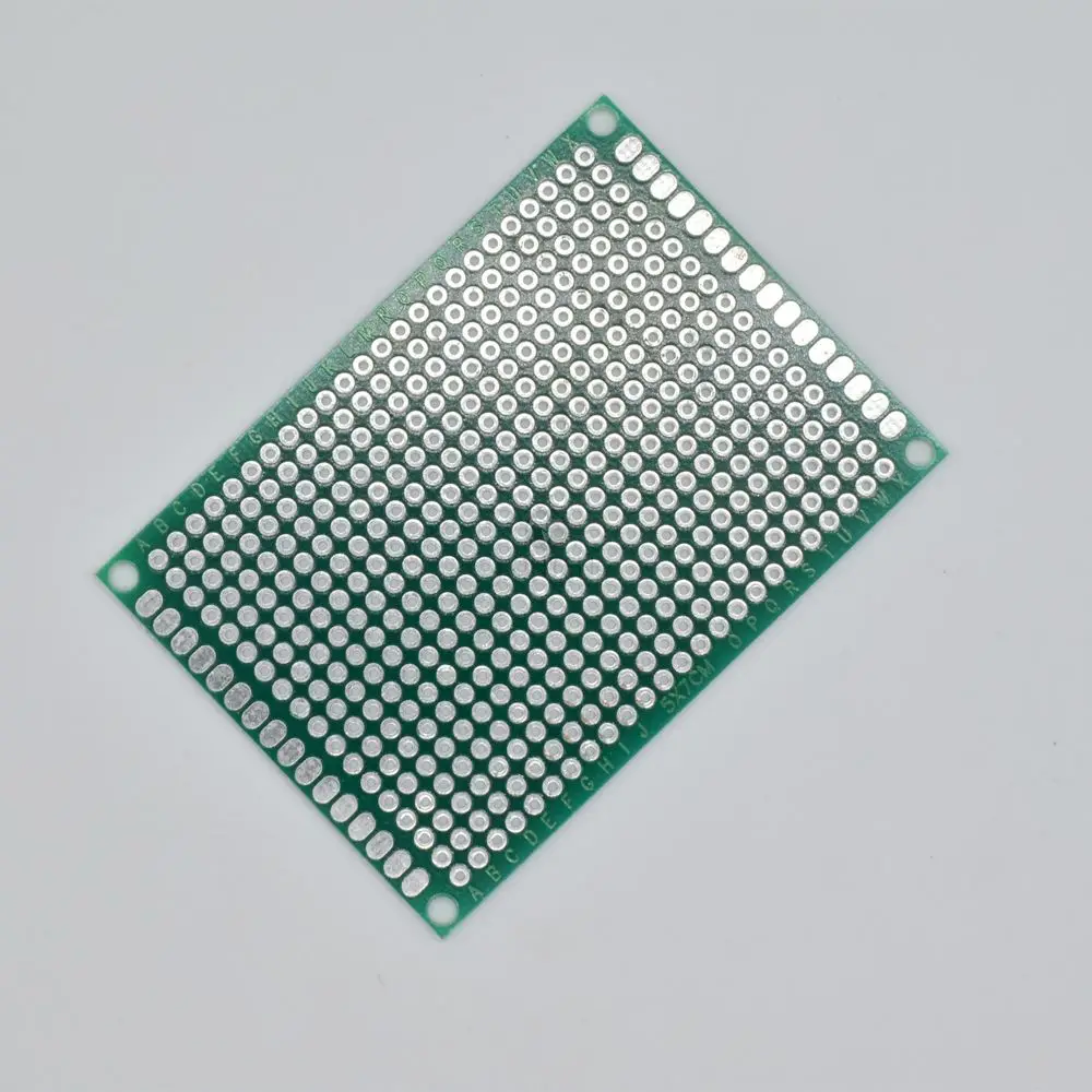 Placa de lata de pulverización de doble cara, placa de circuito PCB de 5x7cm, fibra de vidrio de aceite verde, placa Universal LT00129