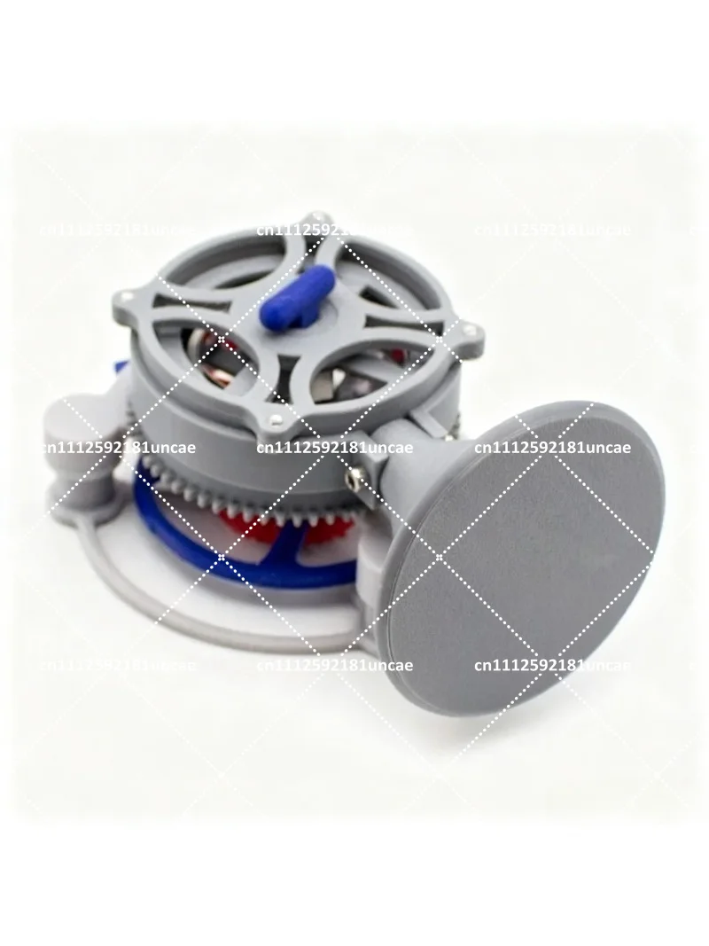 3D Printed Mechanical Gear Model - Hand-Wound Power with Rotating Escapement
