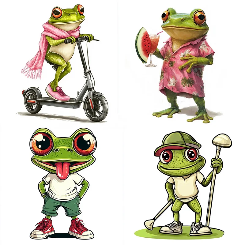 

Watercolor Cute FunnyF Rogs Toilet Stickers, Bedroom Entryway Living Room Porch Home Decoration Wall Stickers, Removable Sticker