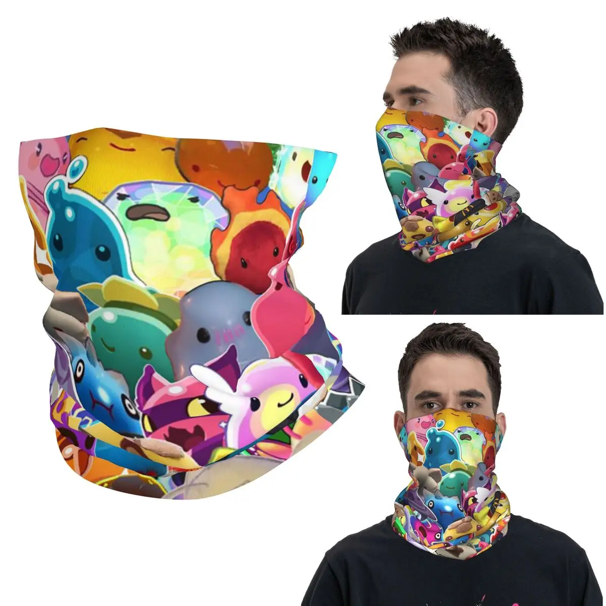 Slime Rancher Cartoon Game Anime Cute Bandana Neck Cover Printed Mask Scarf Multi-use Headband Cycling For Men Women Adult