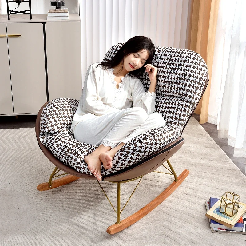 

The product can be customized. Rocking chair recliner adult online celebrity balcony leisure lazy sofa living room single