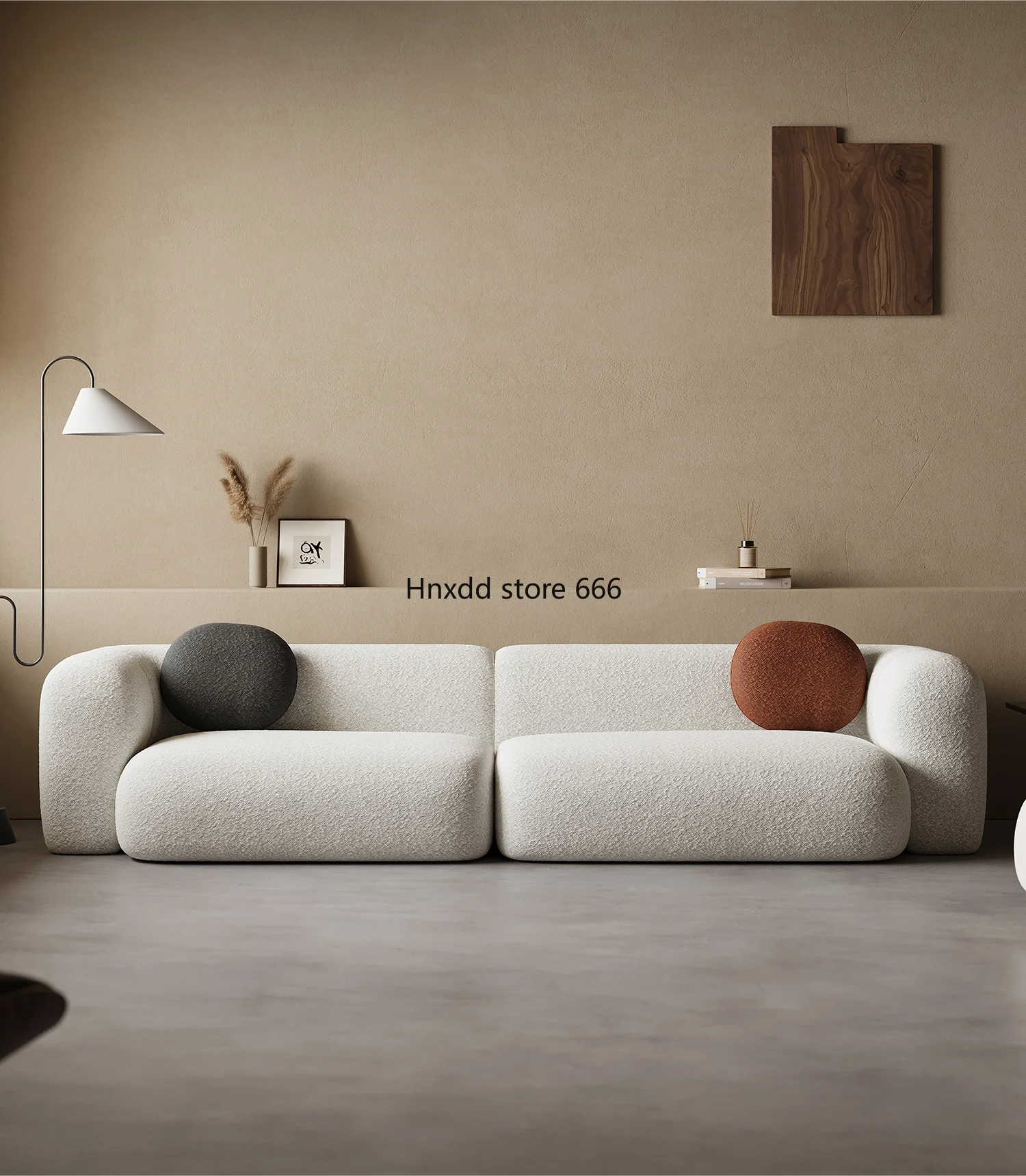 

Italian minimalist fabric sofa living room home