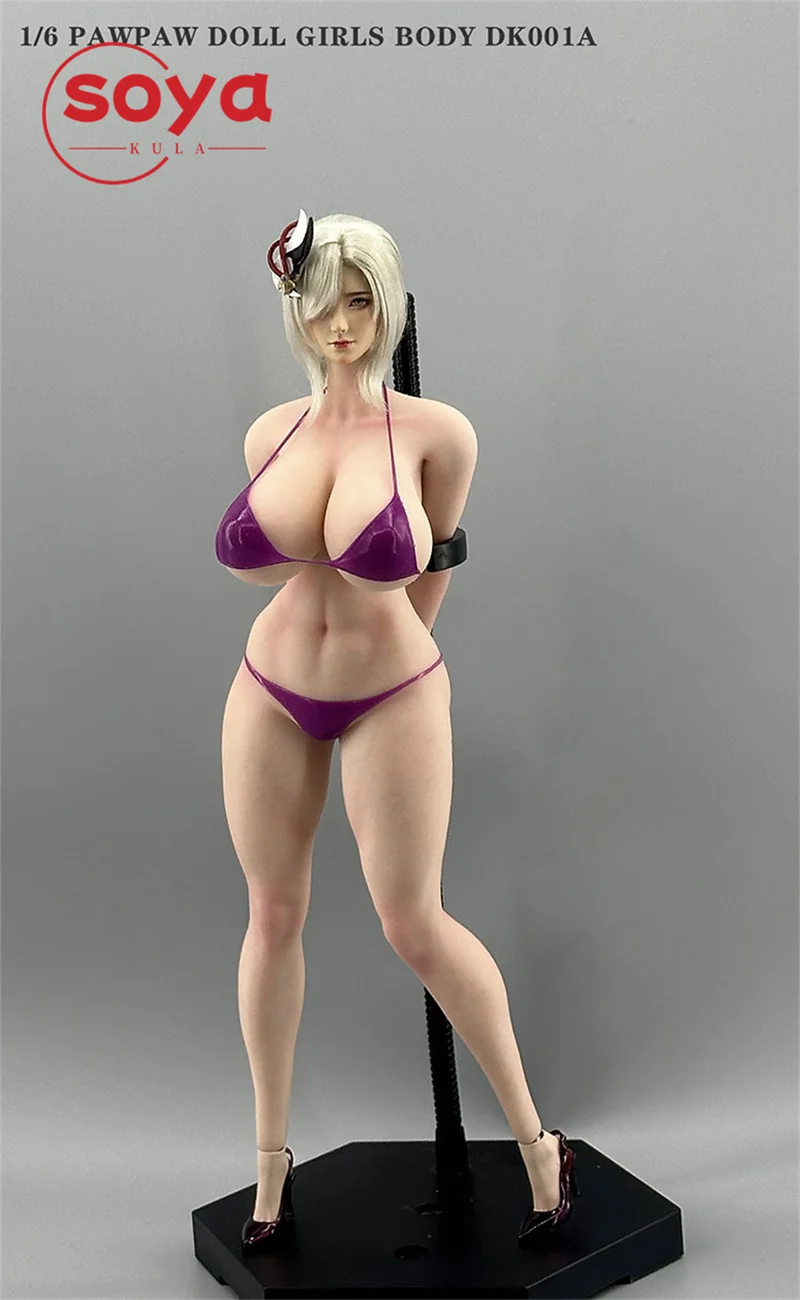 PawPawDoll DK001A 1/6 アニメガール特大胸シームレスボディ26.5cmメイクプラチナシリコン女性兵士アクションフィギュアドール