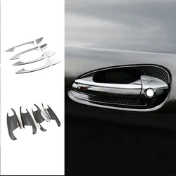 Carbon Texture Car Exterior Door Handle / Bowl Cover Trim For Mercedes Benz C E GLK ML CLA Class W166 W117 X204 W204 W212 W246