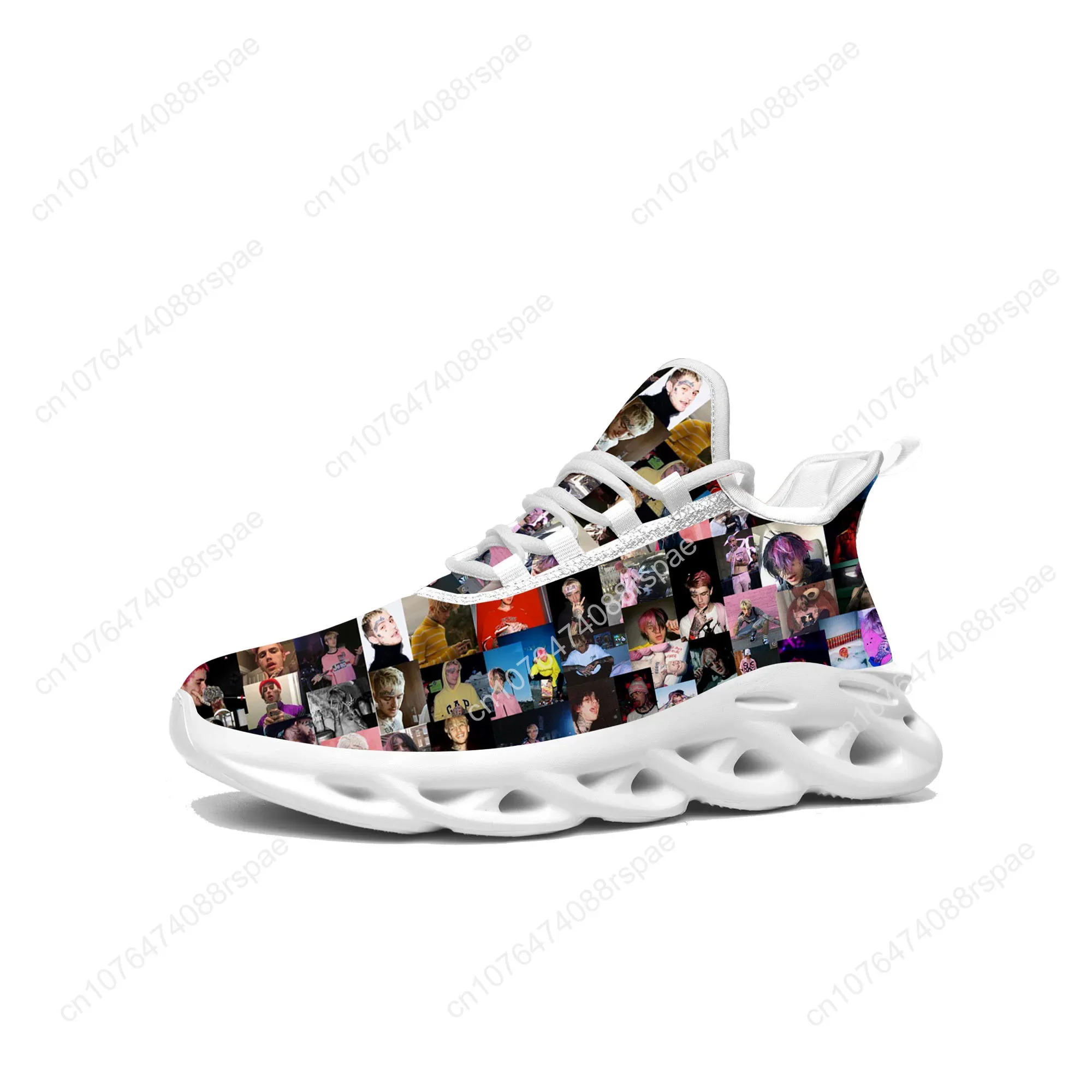 Lil Peep Rapper Flats Sneakers Heren Womens Hot Hiphop Pop Sport Hardloopschoen Sneaker Veterschoenen Op Maat Gemaakte Schoen