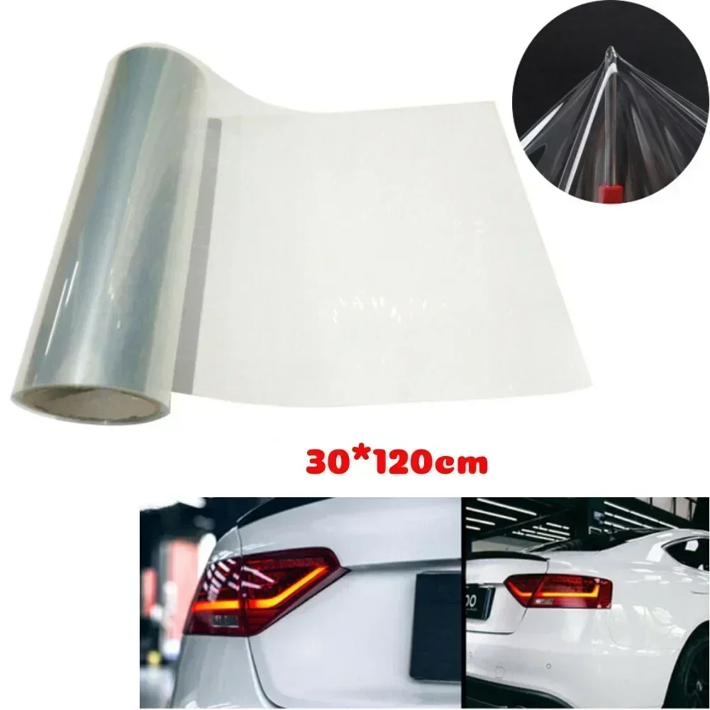 12X48in Glossy Clear Transparent Tint Headlights Fog Taillight Film Vinyl Wraps Car Body Film Car Accessories Car Decor Sticker