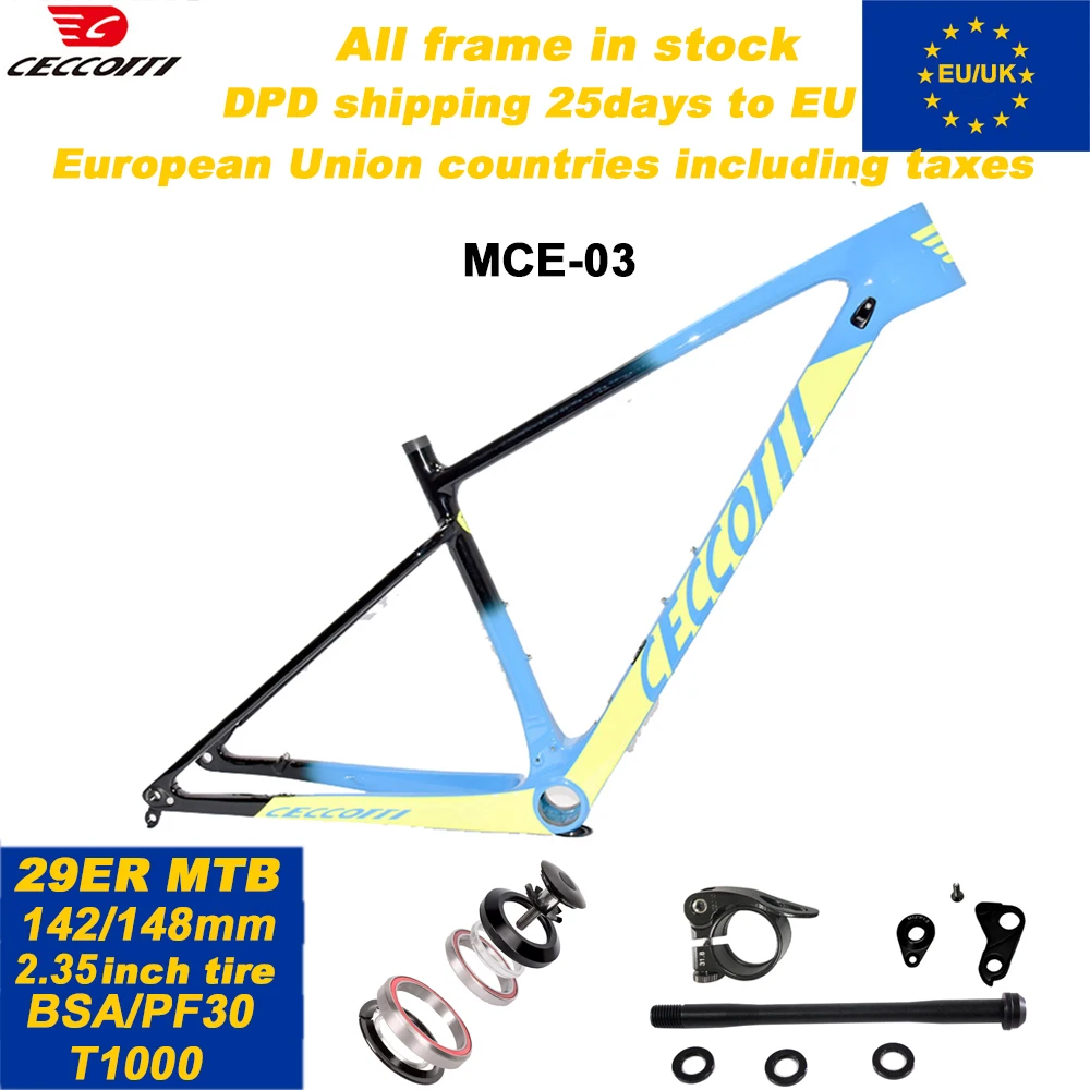 

CECCOTTI 29er Mountain Bike Frame Immediate Delivery Discount Carbon Frame On-Hand Goods Promotion 29er MTB