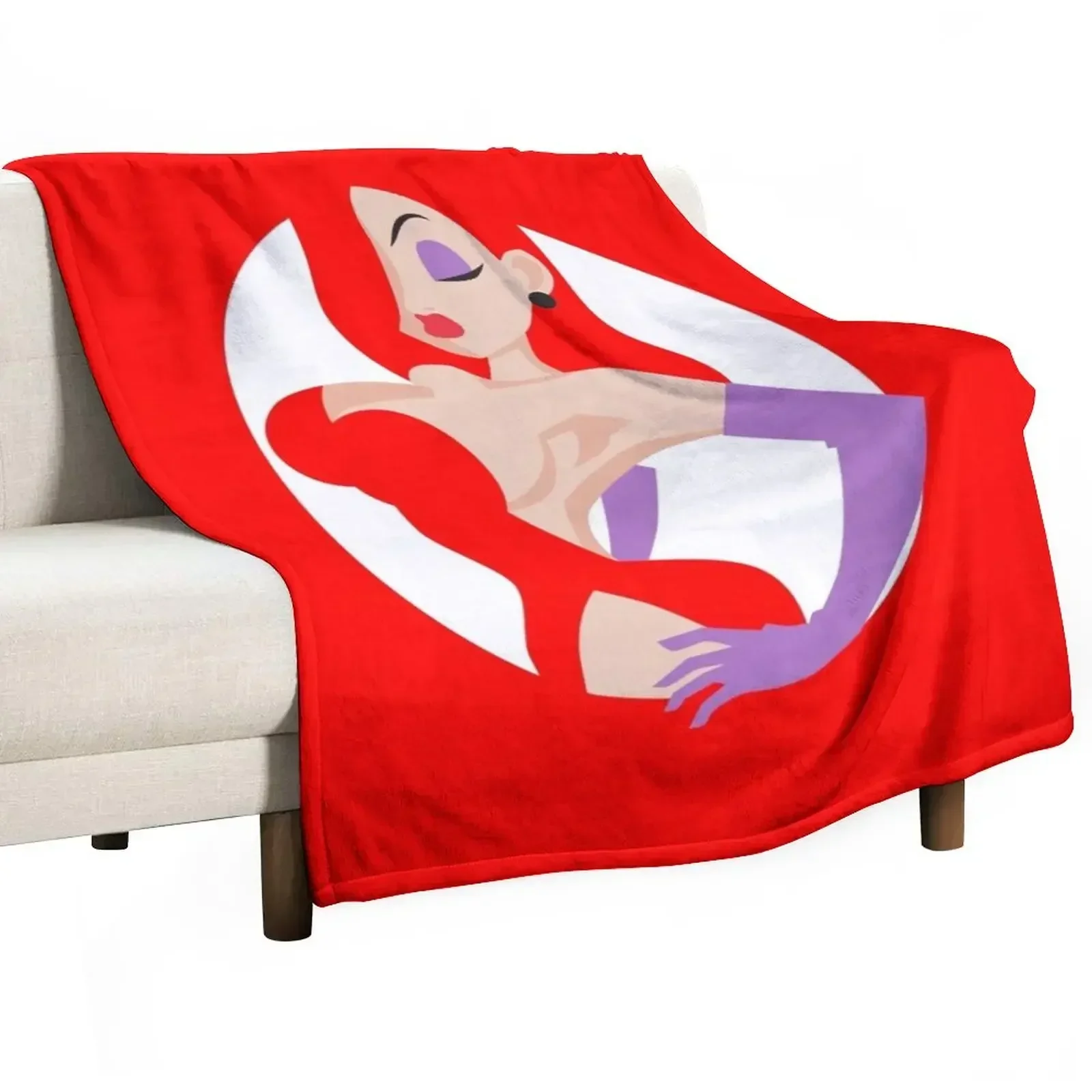 Jessica Rabbit Minimalist Throw Blanket Plaid on the sofa Bed Thermals For Travel Vintage Loose Beautifuls Blankets