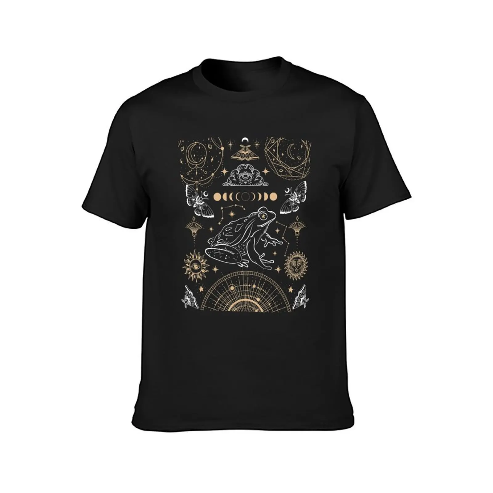 Dark Academia Gothic Frog Tarot: Occult Moon Phases with Fairycore Aesthetic, Witchy Magical Goth Fantasy T-Shirt