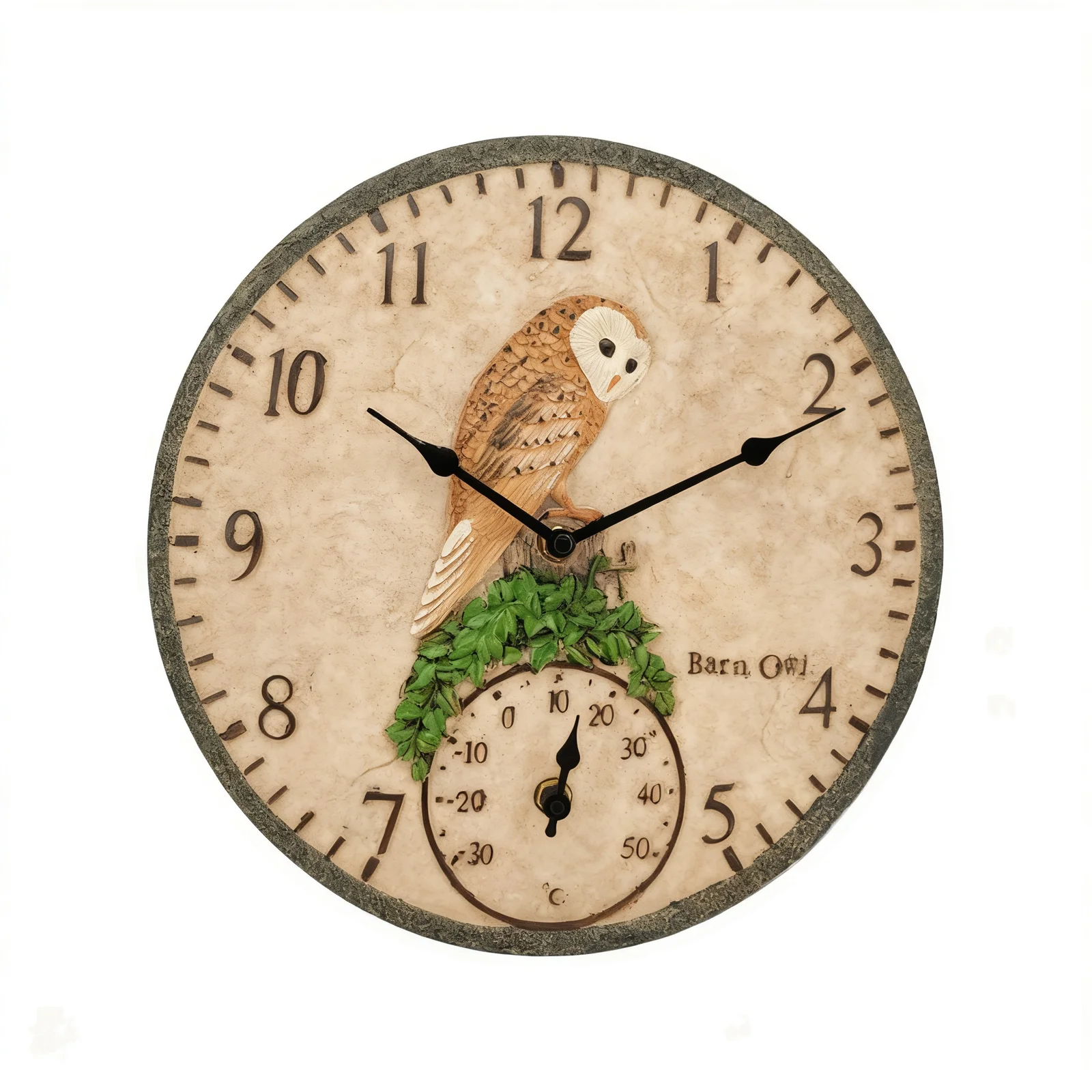 Easy Installation Outdoor Wall Clock Waterproof Garden Clock 12 Inch Quartz European Style