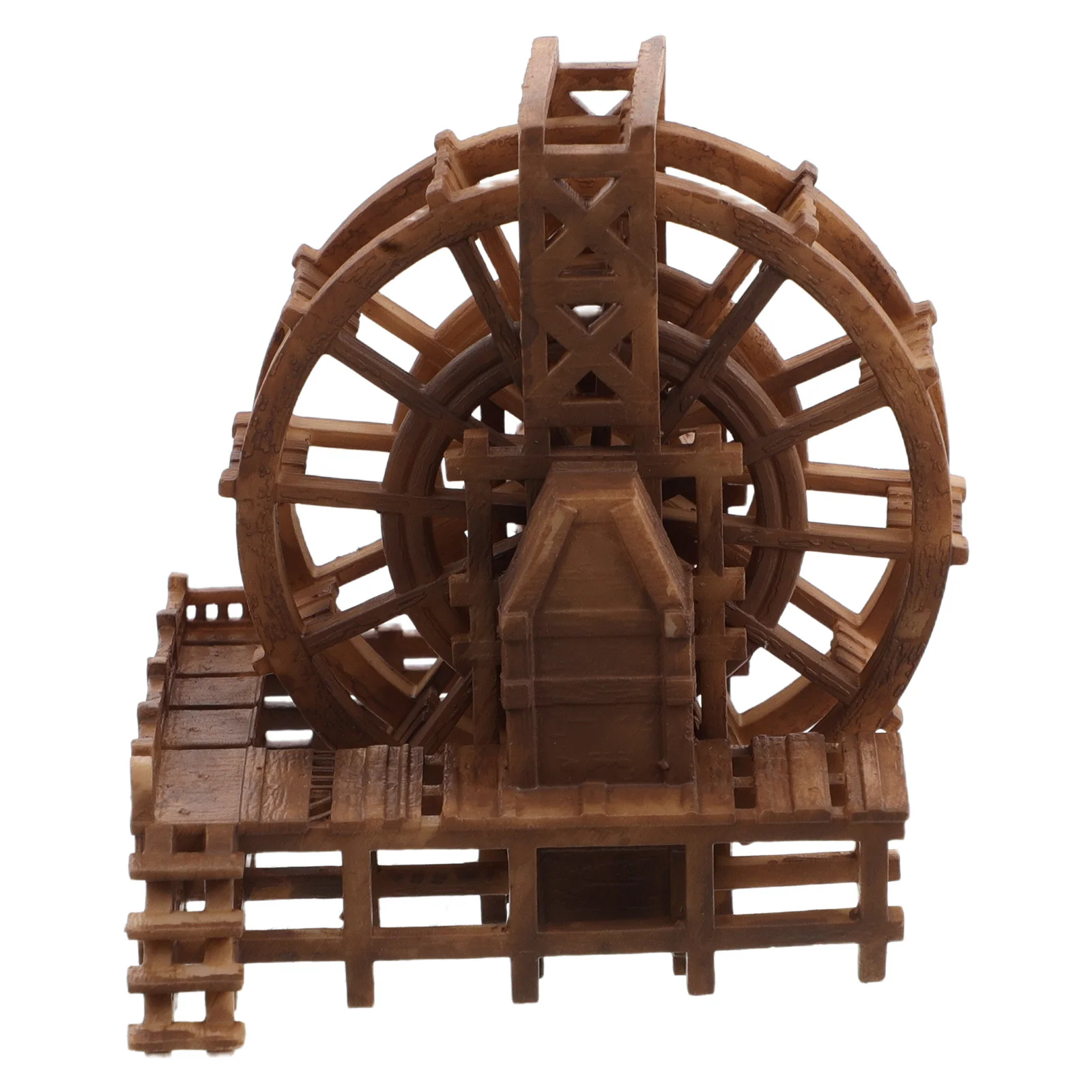 

Resin Miniature Waterwheel Ornament for Fish Tank Landscaping Aquarium Decor Zen Garden Fountain Accessory Simulation Water