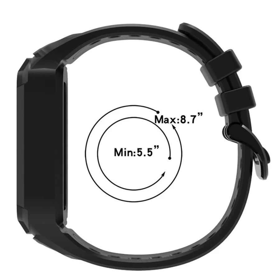 Hülle+Silikonarmband für Xiaomi Smart Mi Band 9 8 Active Zubehör Sport-Integriertes Armband Correa+Schutzhülle für Redmi Band 3 2 – Detail 2
