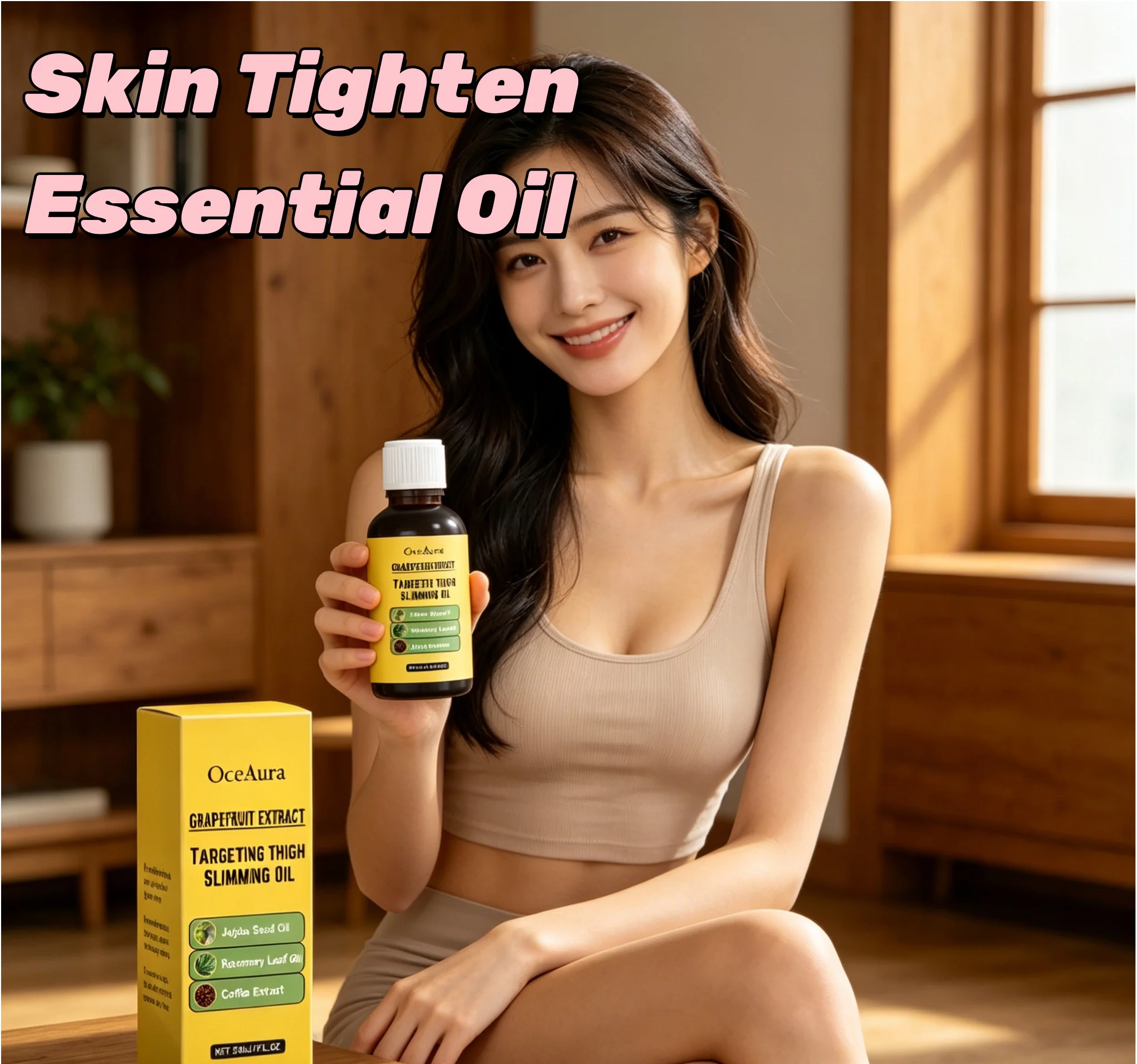 

OCEAURA Skin Tighten Essential Oil Burn Fat Detox Hydrate Reduce Fine Lines Weight Control Perspiration Body Care Essential Oil