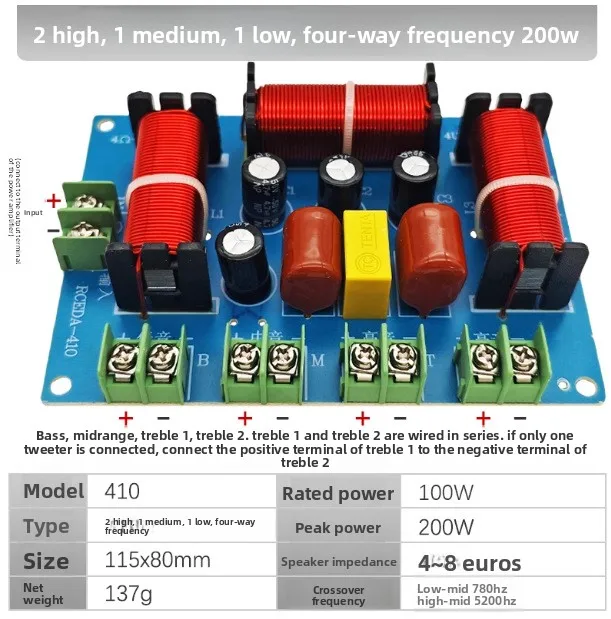 VYOPBC Bass Subwoofer Crossover DIY HiFi Boekenplankluidspreker Home Theater Auto Upgrade