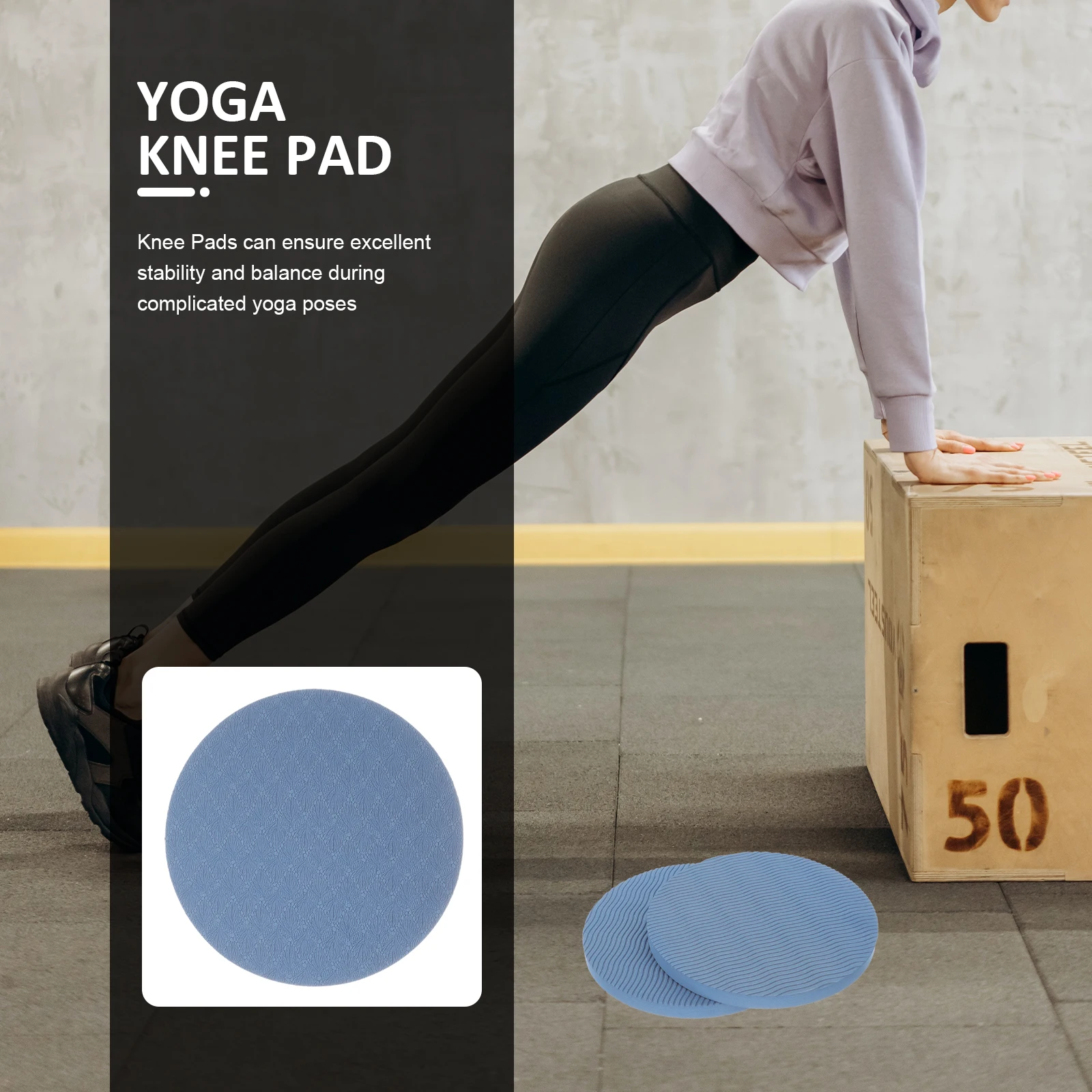 

1Pair Yoga Knee Pads Anti-Slip Elastic Cushion Support Pad Household Workout Exercise Balance Mat Pad Cushion