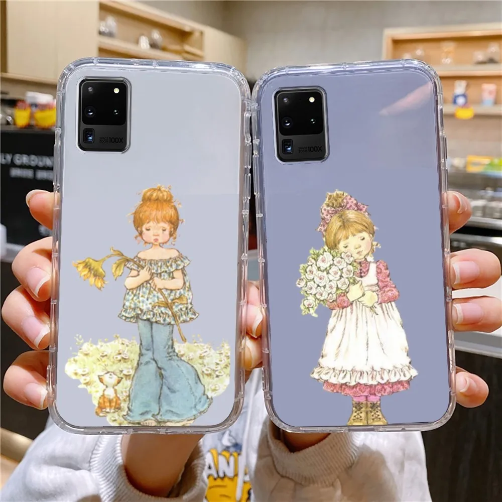 S-Sarah Kay Little_Girl Phone Case For Samsung Galaxy A52 A12 A51 S21 Edge S22ULTRA S23 S20LITE Plus Ultra Transparent Cover