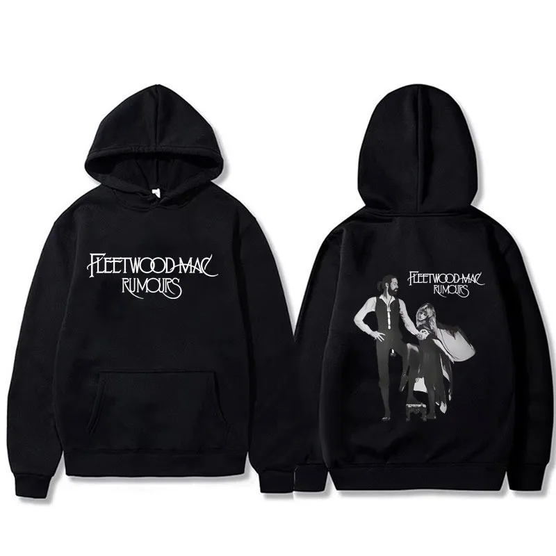 

Мужская толстовка с капюшоном и принтом альбома Rock Band Fleetwood Mac Rumours, с изображением Стиви Никс, повседневная, из флиса и хлопка, оверсайз