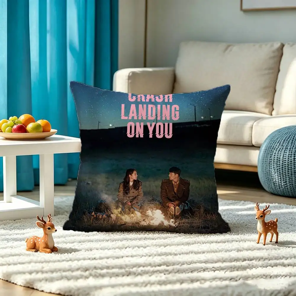 MOIVE Crash L-Landing On You Pillow Case Square Double-Sided Sofa Cushion Cover Bedroom Bedside Pillow