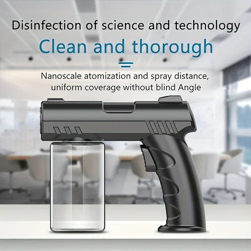 Pistola pulverizadora de luz azul Nano portátil, pistola de desinfección, pistola pulverizadora de esterilización ultravioleta, pistola de desinfección por atomización