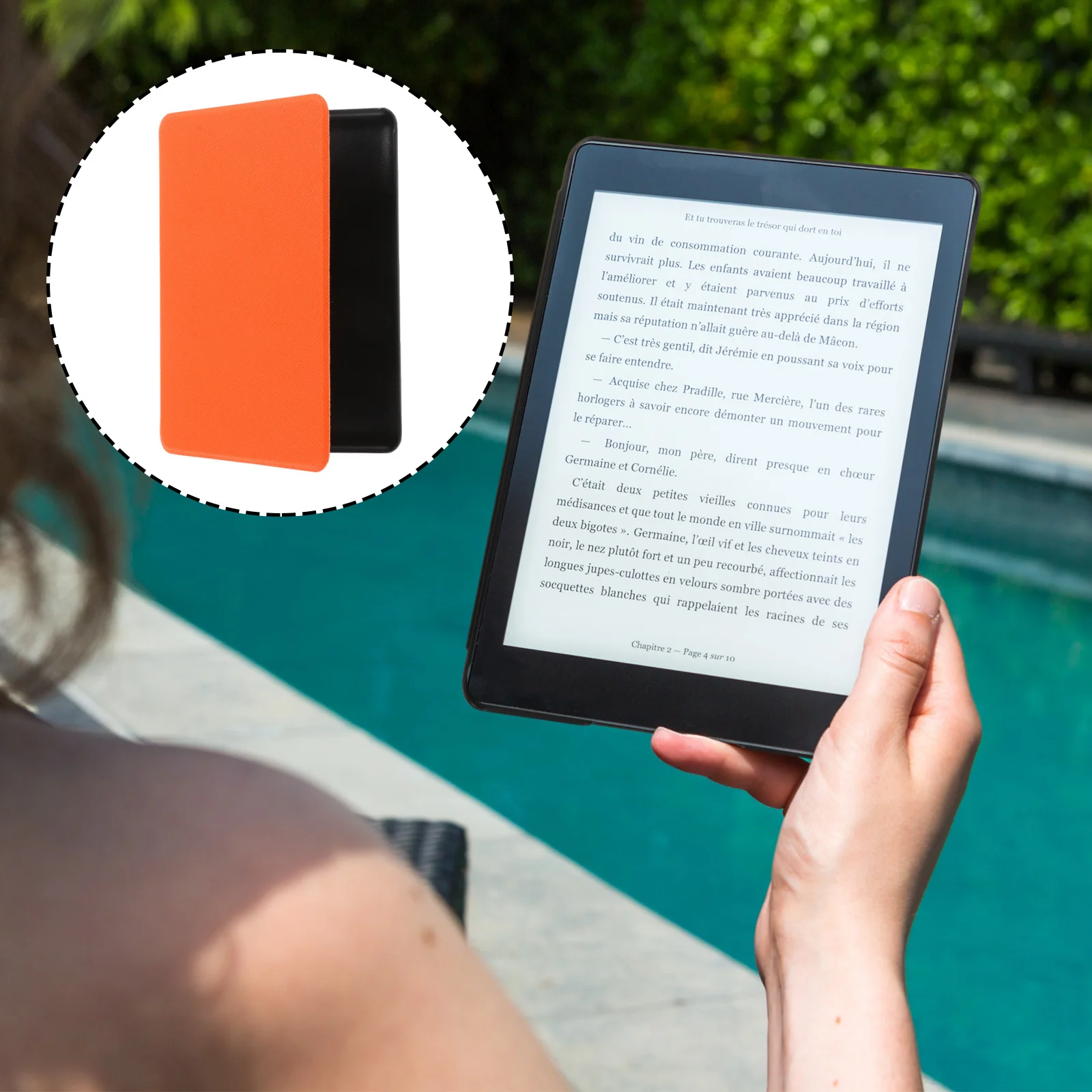 

E-Book Protective Case Compatible 4 10th Wake Waterproof PU Cover E-Book Cover