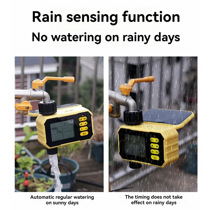 ABGN Контроллер солнечного орошения Умный садовый уличный кран, водяной клапан Садовый автоматический контроллер полива