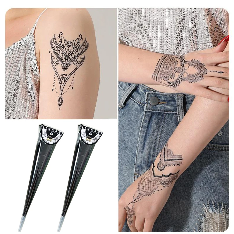 Temporary Cream Semi-Hand-Painted Cream Tattoo Cream Smear Tattoo Color Material India Painting Color DIY Tattoo Cone Body Art