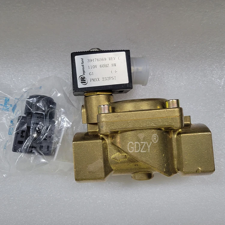 

110VAC oil stop valve solenoid 39476569 for Ingersoll-Rand 55KW air compressor