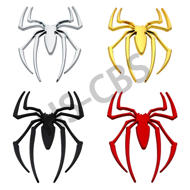 

Metal 3D Animal Cartoon Spider Totem Badge Auto Universal Body Rear Trunk Emblem Motorcycle Fuel Tank Cap Decoration Stickers