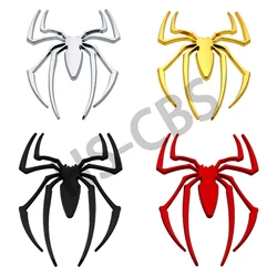 Metal 3D Animal Cartoon Spider Totem Badge Auto Universal Body Rear Trunk Emblem Motorcycle Fuel Tank Cap Decoration Stickers