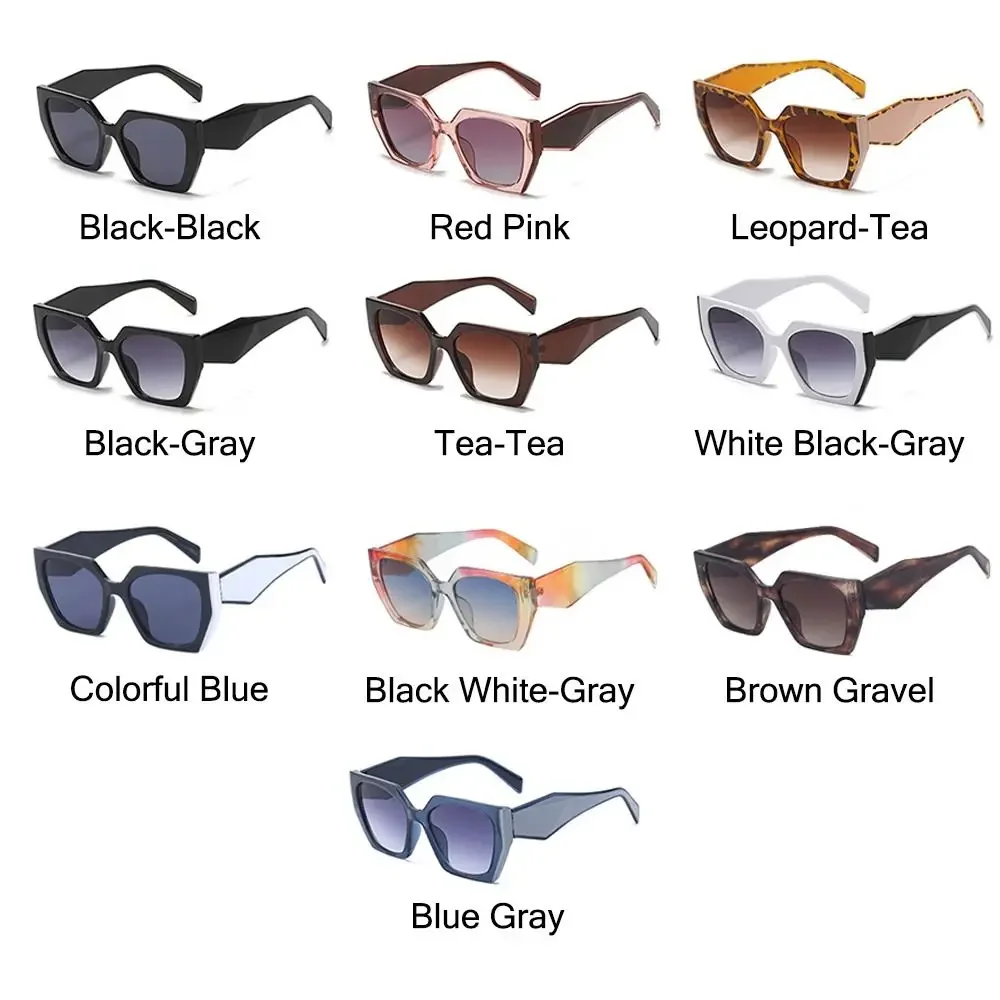 نظارات شمسية عصرية كبيرة الحجم على شكل عين القطة حماية من الأشعة فوق البنفسجية 400 نظارات شمسية مربعة كلاسيكية ظلال غير منتظمة للنساء والرجال