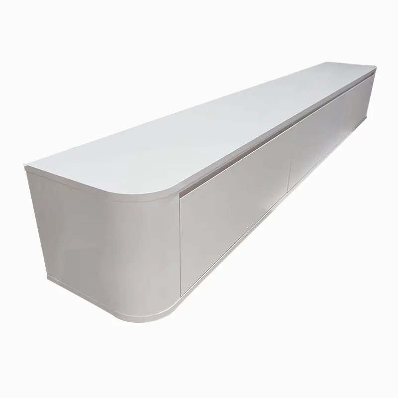 The Wall Mounted Floating Beige Wooden TV Console is ideal for home entertainment and is practical and stylish