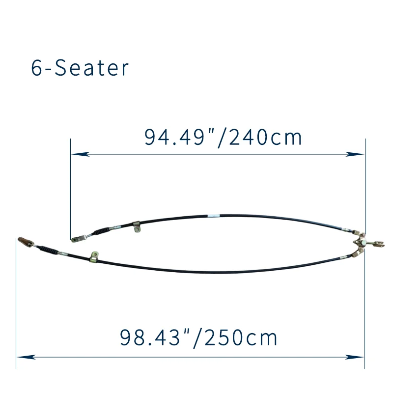 Golf Cart parts Lv Tong A627 6-Seater Brake Cable 240cm&250cm for Sightseeing Patrol Vehicle Shuttle Car