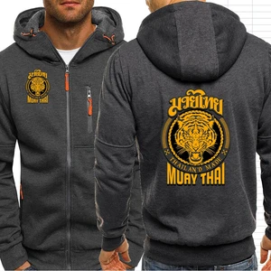 MMA Muay Thai Tiger với áo khoác Zip Capuz, Hoodies chiến đấu Ultimate của Thái Lan, áo len võ thuật, áo khoác UFC, trang phục streetwear 10 MMA SHIP MMA chính - №6