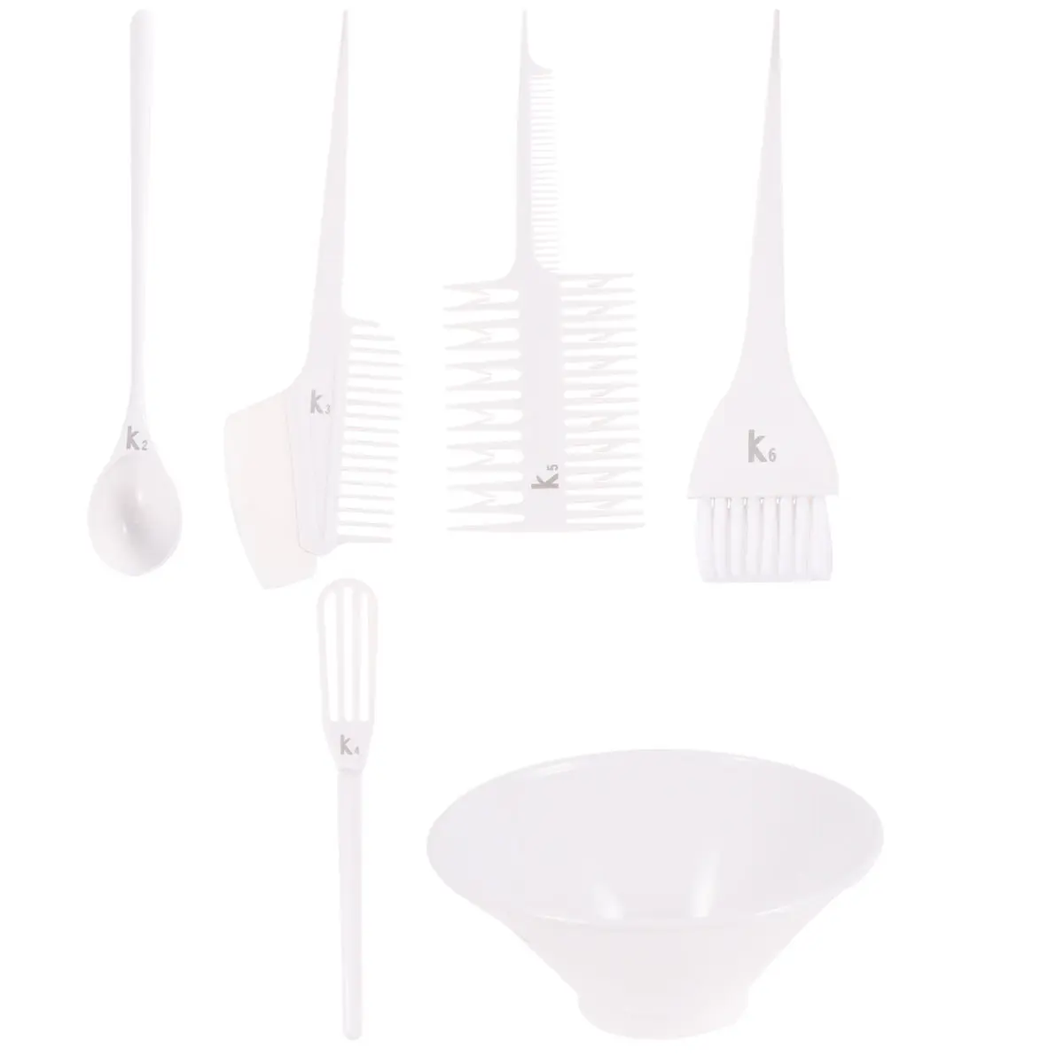 

1Set Hair Dyeing Tool Kit Including 1 Brush 2 Combs Bowl Stir Bar Scoop Fast Hair Coloring Set Salon Home Use Hairbrush DIY Set