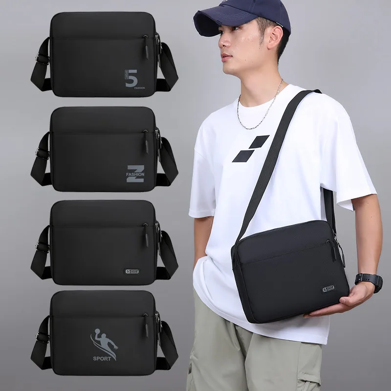 2025 New Men's Waterproof Oxford Simple and Fashionable Shoulder Bag, Trendy and Convenient Casual Travel Messenger Bags bolsos
