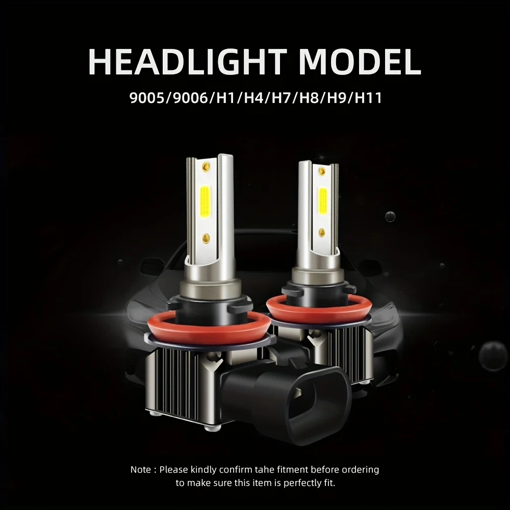 Led H8 H11 H7 HB3 HB4 H7 Led Scheinwerfer HB3 HB4 Nebel Birne Fern Abblendlicht 6000K Weiß 600% heller 26000Lm Aluminium Lange Lebensdauer 2PCS – Detail 4