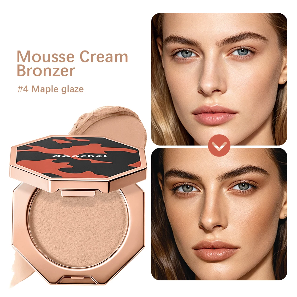 8 Colors Mousse Bronzer Contour Cream Natural Soft Focus Skin Smoothing 3D Contour Waterproof Sweat Proof Resists Transfer Face