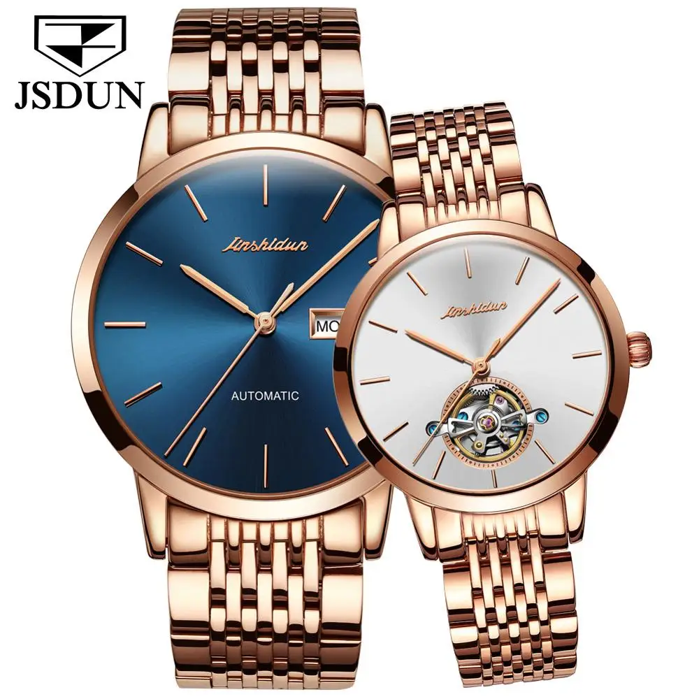 JSDUN 8812 High Quality Watch Japan Movt Automatic Mechanical OEM LOGO Dial Face Watch For Women Men