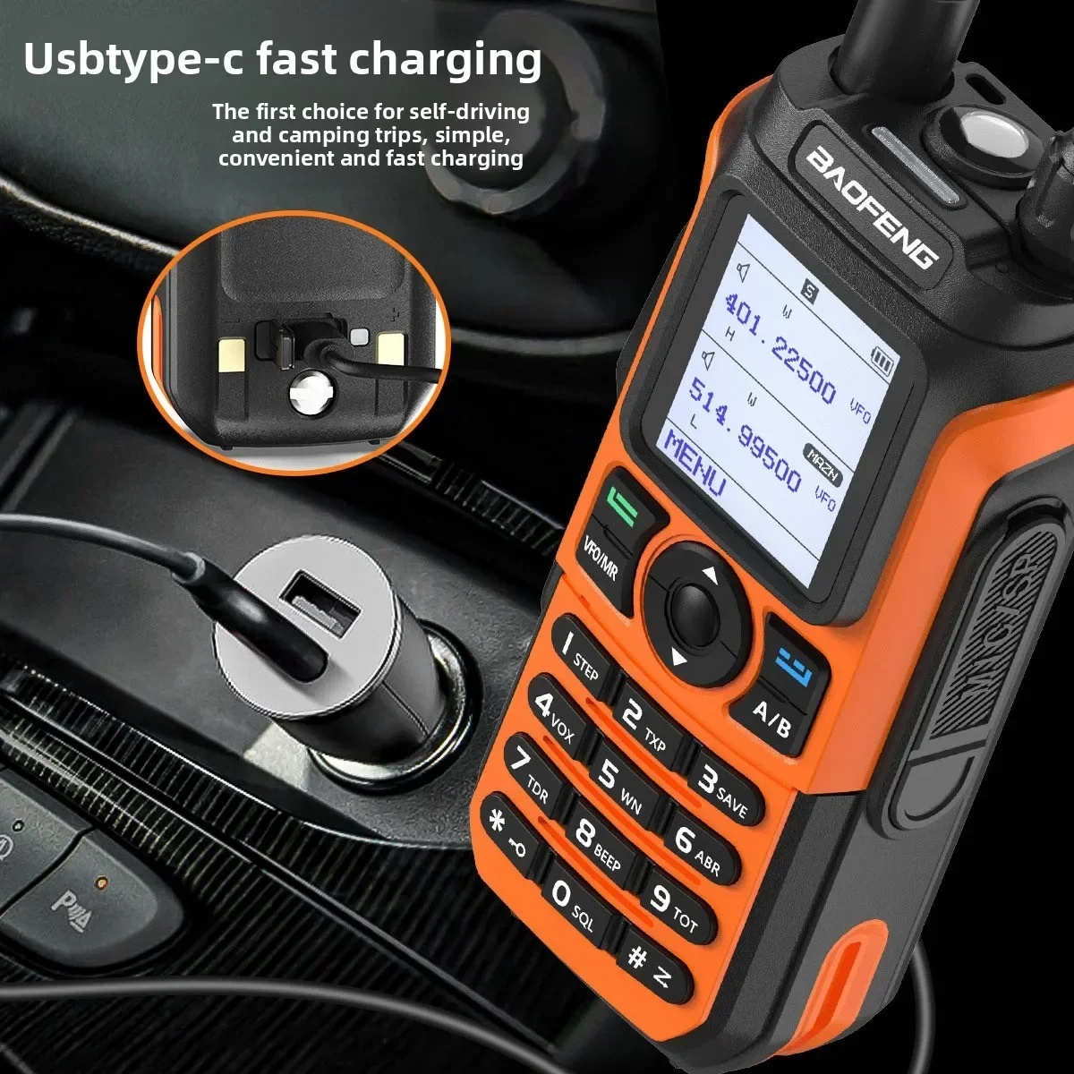 Durable UV-21PRO Handheld Car Walkie-talkie One-click Frequency Matching Outdoor Long-distance Dual-segment