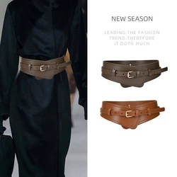 Fashion Wide Women Belts Designer Women Real Leather Belt Metal Pin Buckles Female Soft Comfortable ClothesWaistbandsAccessories