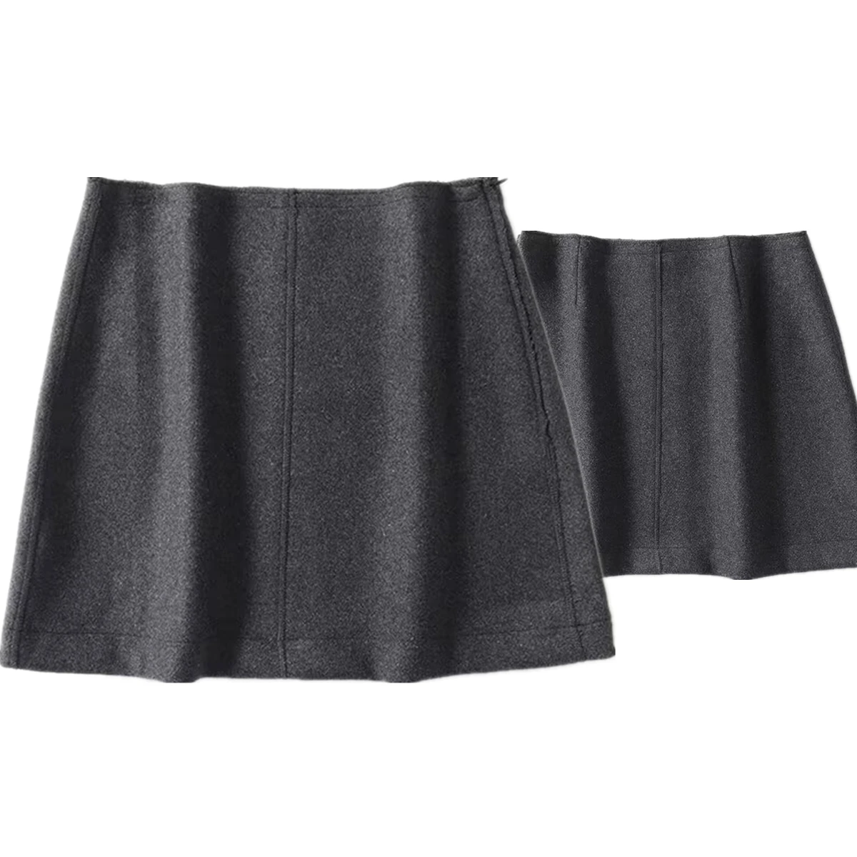 

Withered Minimalist Gray High Waisted Skirt A-line Skirt Women Fashion Ladies Elegant Mini Skirts Womens Skirt Women Faldas