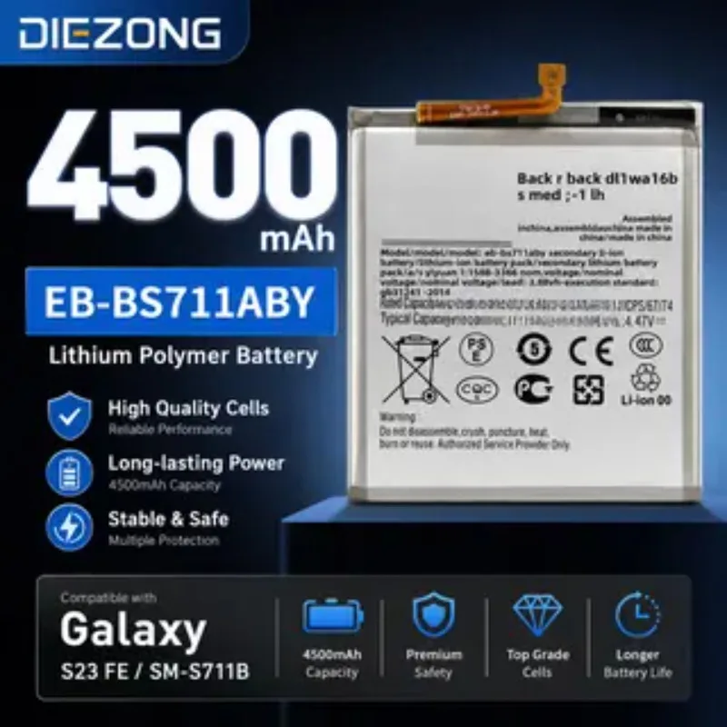 

NEW EB-BS711ABY Samsung Mobile Phone Battery for Samsung S23 FE/SM-S711B Battery New Large Capacity Delivery Tool 3.88V 4500mAh